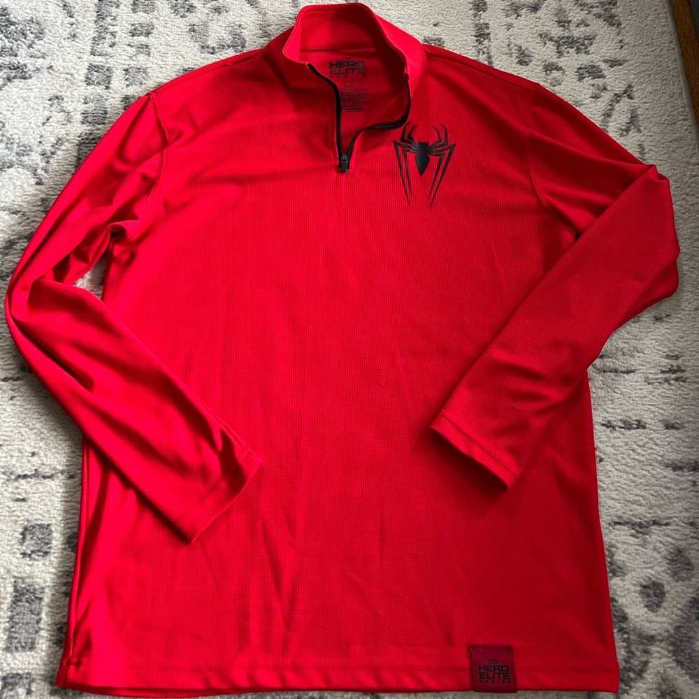 Youth Boys Marvel Hero Elite Spider Man Quarter Zip